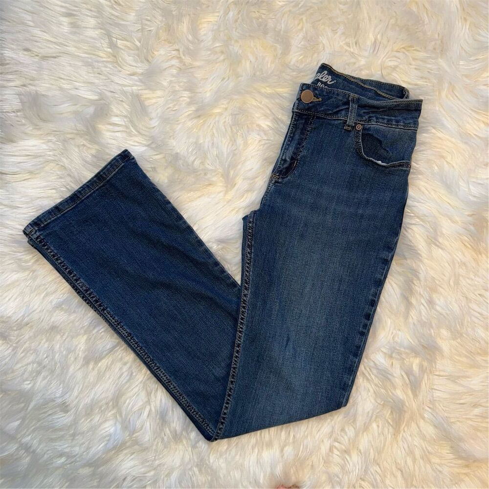 Wrangler Women’s Bootcut Mid Rise Blue Jean Blue Size 7/8 Western Rodeo Cowgirl